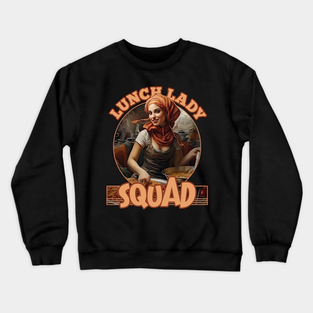 Vintage Retro Lunch Lady Squad Crewneck Sweatshirt by DanielLiamGill